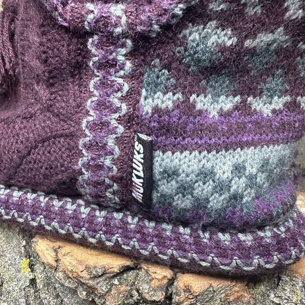 Muk Luks Purple Slippers sz 9/10 - Picture 7 of 7